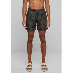 Palm/olive swim shorts