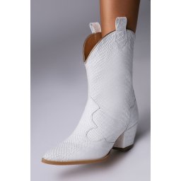 Ciocate Novia piele naturala croco alba