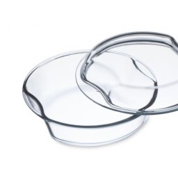 EXCLUSIVE - Caserola sticla termorezistenta rotunda cu capac 2.5 l + 1.5 l