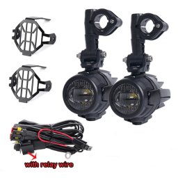 Proiectoare auxiliare moto cu suporti si kit cablaj