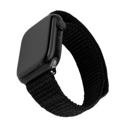 FIXED Nylon Sporty Strap for Apple Watch 42/44/45/46mm negru