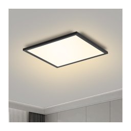 Brilagi - Corp de iluminat LED cu reglare a intensității SLIMFRAME, 25W, 230V, 30x30 cm, negru + telecomandă