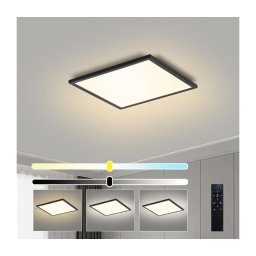 Brilagi - Corp de iluminat LED dimabil SLIMFRAME LED/25W/230V 30x30 cm negru + telecomandă