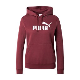 PUMA Hanorac sport 'Ess No. 1' roșu merlot / alb