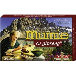 Extract Purificat de Rasina Mumie cu Ginseng x 60 tb