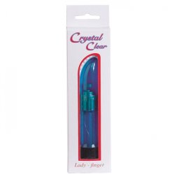 Mini vibrator ladyfinger transparent albastru Seven Creations