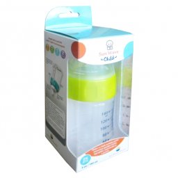 Biberon cu sistem de ventilatie si tetina de silicon x 140 ml,Sun Wave Pharma