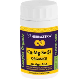 Ca+Mg+Se+Si organice +alga Afa 60 cps