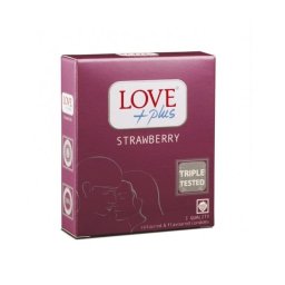 Prezervative Love Plus Strawberry 3buc