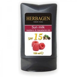 Lapte plaja cu ulei zmeura si macadamia SPF15 150ml