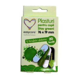 Plasturi copii Stay Green 76 x 19mm 20buc