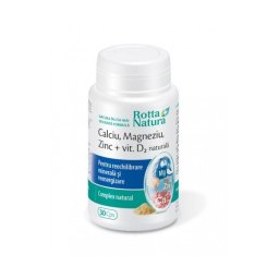 Cal-Mag-Zinc+Vitamina D2 naturala 30cps