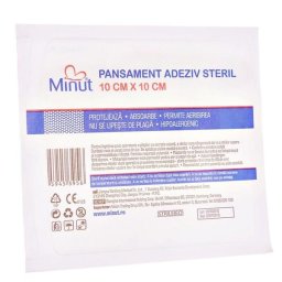 Pansament Adeziv Steril Pore Minut Vision Trading, 10 x 10 cm,