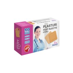 PLASTURI INJECTIE-STERILI 38x38MM 100BUC PVC