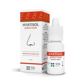 HYATISOL PICATURI NAZALE CU ACID HIALURONIC,10ml TIS FARMACEUTIC