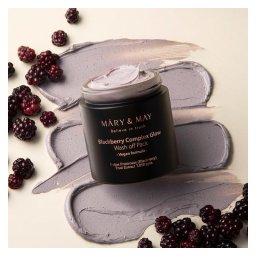 Mary & May Blackberry Complex Glow Wash Off Pack Oo mască de față revigorantă din argilă de mure 125 g
