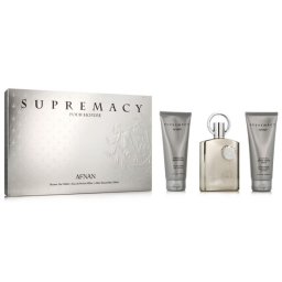 Afnan Supremacy Argint Set cadou pentru bărbați EDP 100ml + 100ml balsam după ras + 100ml gel de duș