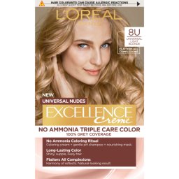 L'Oreal Paris Excellence Universal Nudes Vopsea de păr 8U Universal Light Blonde