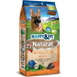 Happy&Fit Natural Adult Rind&Reis XL 12kg