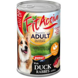 FitActive Dog Adult Duck, Rabbit + Apple conservă (12 x 1240 g) 14.48 kg