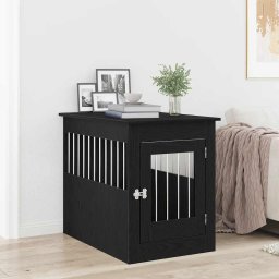 Cusca pentru caini, stejar negru, 80x55x68 cm, lemn stratificat GartenMobel Dekor