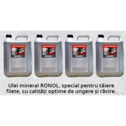 4 Bidoane de ulei mineral pentru filetat Ronol 5 L , cod 65010
