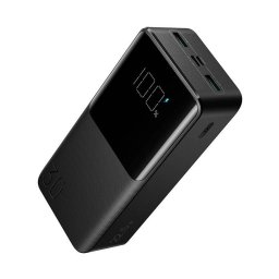 Baterie externa JR-QP193 30000 mAh, 22.5W, 4 Porturi, Display LED, Cablu USB-C inclus, Negru