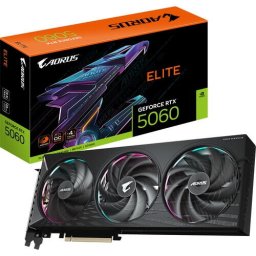 Placa video AORUS GeForce RTX 5060 ELITE 8G, GDDR7, 128-bit, Negru