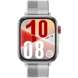 Ceas Smartwatch Huawei Watch Fit 4, Bluetooth, SpO2, Woven Strap, Silver