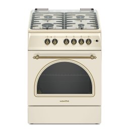 Aragaz rustic NobeLTek NLT 6604RB/FE1, plita gaz si cuptor electric, 60 cm, bej