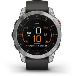 Ceas Smartwatch Garmin epix™, 47 mm, Slate/Stainless Steel