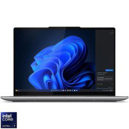 Laptop Lenovo Yoga Pro 7 14IAH10, Procesor Intel® Core™ Ultra 7 255H pana la 5.1GHz, Display 14.5" 3K, OLED, 120Hz, Touch, Memorie RAM 32GB LPDDR5x, Capacitate 1TB SSD M.2, Placa video integrata Intel® Arc™ 140T, Windows® 11 Home, Gri