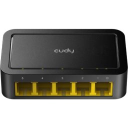 Switch Cudy FS105, 5 porturi 10/100 Mbps RJ 45, carcasa metalica, negru