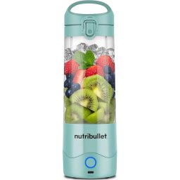 Blender portabil NUTRIBULLET NBP003LBL, 0.475l, 1 treapta viteza, USB-C, albastru deschis