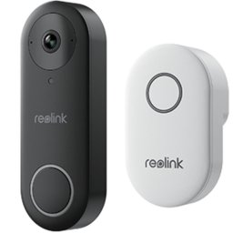 Sonerie inteligenta cu camera Reolink D340W, 5MP, 2506x1920, detectie miscare, IP65, Wireless,Negru/Alb