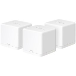 Sistem Mesh Wi-Fi Mercusys Halo H60X(3-pack), AX1500, Wi-Fi 6, Dual Band Gigabit, MU-MIMO, Beamforming, control parental, cu acoperire completa pentru casa
