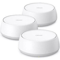 Sistem Wi-Fi Mesh TP-Link Deco BE25(3-pack), BE3600, Wi-Fi 7, Dual-Band, porturi : 2 x 2.5 Gbps, compatibil Alexa si Google Assistant, HomeShield - control parental