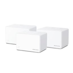 Sistem Mesh Wi-Fi Mercusys Halo H80X(3-pack), AX3000, Wi-Fi 6, Dual Band Gigabit, Acoperire pentru întreaga casă, Seamless Roaming, Control Parental