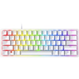 Tastatura gaming mecanica Razer Huntsman Mini, iluminare Chroma RGB, switch optic Purple, Alb Mercury