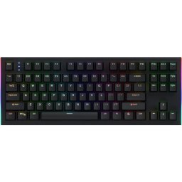 Tastatura mecanica cu fir pentru gaming Hator Gravity X TKL, RGB, USB, switch HATOR Aurum Orange Linear rev.2.0, Negru