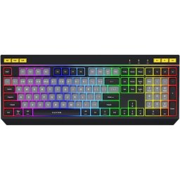 Tastatura mecanica cu fir pentru gaming Hator Icefall, RGB, USB, Lungime cablu 1.8m, Switch membrana, Alb-negru