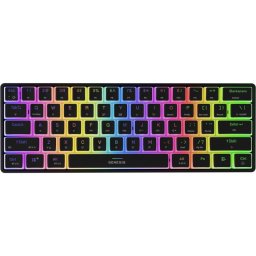 Tastatura mecanica pentru gaming Genesis Thor 660, Wireless, RGB, Switch Gateron Brown, USB, Negru