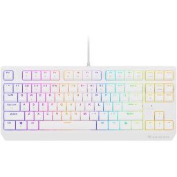 Tastatura gaming mecanica cu fir Genesis Thor 230 TKL, Iluminare RGB, Lungime cablu 1.6m, Alb