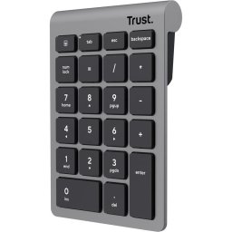 Tastatura numerica Trust Xalax, Wireless 2.4, 22 taste, Gri