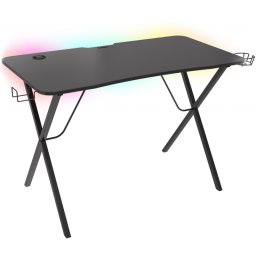 Birou gaming Genesis Holm 200, Iluminare RGB, Negru