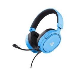 Casti Gaming cu fir Trust GXT 498B Forta, licenta oficiala pentru PS5, PS4, microfon detasabil, drivere 50 mm, cablu 1.2 m, Albastru