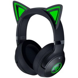 Casti gaming wireless Razer Kraken Kitty V2 BT, 2 zone iluminare Razer Chroma RGB, autonomie pana la 40h cu incarcare Type C, Negru