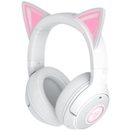 Casti gaming wireless Razer Kraken Kitty V2 BT, 2 zone iluminare Razer Chroma RGB, autonomie pana la 40h cu incarcare Type C, Alb