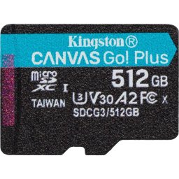 Card de memorie KINGSTON SDCG4 512 GB, microSDXC + Adaptor SD