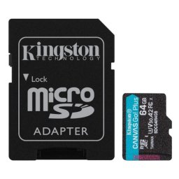 Card de memorie KINGSTON SDCG4/64 GB, microSDXC + Adaptor SD